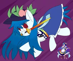 Size: 6000x5000 | Tagged: safe, artist:mrneo, derpibooru import, ponified, pony, absurd resolution, clothes, crossover, dress, female, hat, hinanai tenshi, mare, solo, sword, touhou, weapon