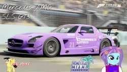 Size: 480x270 | Tagged: safe, artist:forzaveteranenigma, derpibooru import, sunny flare, fanfic:shadowbolts racing, equestria girls, car, driving, florida, forza motorsport 7, homestead-miami speedway, mercedes-amg, mercedes-amg sls, mercedes-amg sls gt3, mercedes-benz, mercedes-benz sls amg, pagani, pagani huayra, pagani huayra bc, photo, racing, watermark