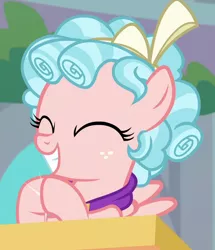 Size: 610x708 | Tagged: safe, derpibooru import, screencap, cozy glow, pegasus, pony, school raze, clapping, cozybetes, cute, female, filly, smiling, solo