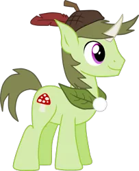 Size: 1411x1738 | Tagged: safe, artist:shadymeadow, derpibooru import, oc, oc:fungus glade, ponified, goblin, pony, male, simple background, solo, transparent background