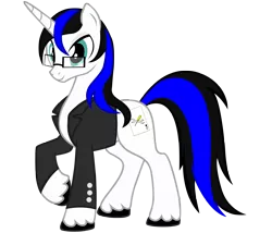 Size: 3500x3000 | Tagged: safe, artist:jackiejak, derpibooru import, oc, oc:jackie trades, pony, unicorn, glasses, solo, unshorn fetlocks