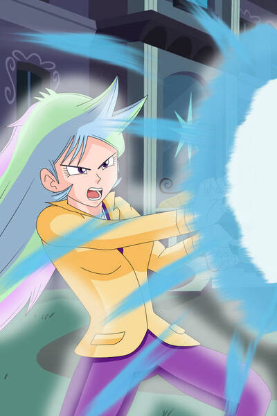 Size: 730x1095 | Tagged: safe, artist:gonzalossj3, derpibooru import, princess celestia, equestria girls, akira toriyama, anime, dragon ball, dragon ball gt, dragon ball super, dragon ball z, kamehameha, principal celestia, style emulation