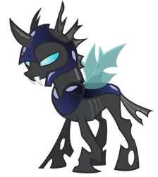 Size: 845x945 | Tagged: a canterlot wedding, armor, artist:durpy, changeling, changeling officer, derpibooru import, helmet, safe, scowl, simple background, solo, transparent background, vector