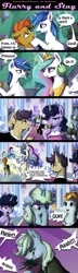 Size: 481x1661 | Tagged: grimdark, artist:aschenstern, derpibooru import, princess celestia, shining armor, sunburst, alicorn, earth pony, pony, unicorn, comic:flurry and stag, comic, death, poison, teleportation