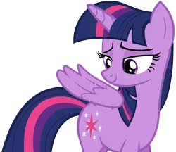 Size: 6435x5569 | Tagged: safe, artist:andoanimalia, derpibooru import, twilight sparkle, twilight sparkle (alicorn), alicorn, pony, the hooffields and mccolts, absurd resolution, cutie mark, female, lidded eyes, mare, simple background, smiling, transparent background, vector