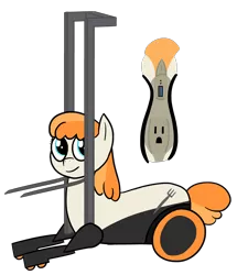 Size: 3928x4561 | Tagged: suggestive, alternate version, artist:czu, derpibooru import, oc, oc:forky, ponified, object pony, original species, pony, amputee, dock, forklift, quadruple amputee, usb, usb port