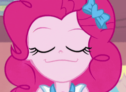 Size: 441x324 | Tagged: safe, derpibooru import, screencap, pinkie pie, equestria girls, equestria girls series, the craft of cookies, spoiler:eqg series (season 2), :3, animated, cute, diapinkes, eyes closed, faic, gif, party soft, solo