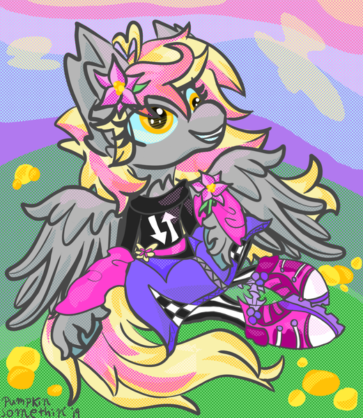 Size: 992x1142 | Tagged: safe, artist:m0nster-c00kie, artist:pumpkin-somethin-art, derpibooru import, derpy hooves, pony, equestria girls, life is a runway, clothes, converse, shoes, solo