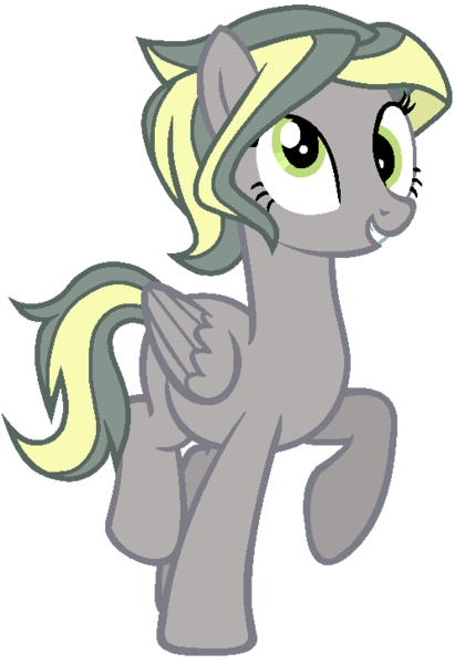 Size: 497x726 | Tagged: safe, artist:otakuchicky1, derpibooru import, oc, pegasus, pony, derp, female, mare, offspring, parent:derpy hooves, parent:doctor caballeron, simple background, solo, transparent background