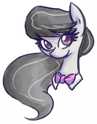 Size: 1275x1632 | Tagged: safe, artist:gintoki23, derpibooru import, octavia melody, earth pony, pony, bowtie, bust, cute, female, mare, portrait, simple background, solo, tavibetes, white background