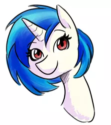 Size: 1280x1437 | Tagged: safe, artist:gintoki23, derpibooru import, vinyl scratch, pony, unicorn, bust, cute, female, mare, portrait, simple background, solo, vinylbetes, white background