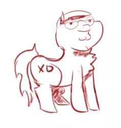 Size: 815x858 | Tagged: safe, artist:sunnzio, derpibooru import, ponified, pony, donutsteel, family guy, op is trying too hard, peter griffin, this is epic