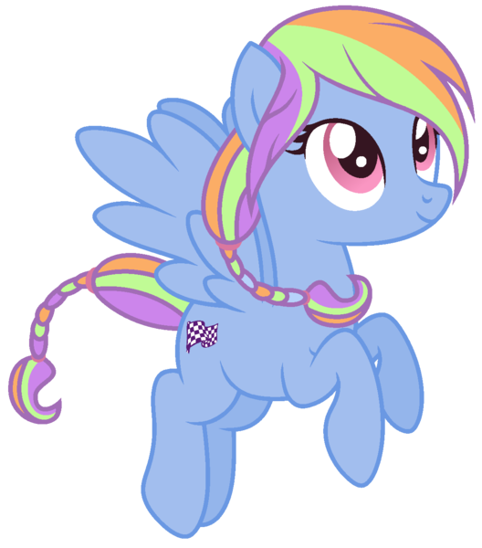 Size: 1172x1332 | Tagged: safe, artist:razorbladetheunicron, derpibooru import, oc, oc:skyline wonder, unofficial characters only, pegasus, pony, lateverse, base used, braid, braided tail, cutie mark, female, flying, magical lesbian spawn, mare, next generation, offspring, parent:cloudchaser, parent:rainbow dash, parents:rainbowchaser, simple background, solo, transparent background