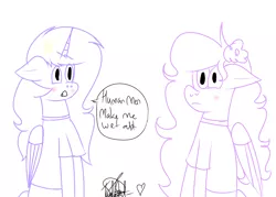 Size: 1400x1000 | Tagged: safe, artist:wonderschwifty, derpibooru import, oc, oc:lily feathers, oc:wonder sparkle, pony