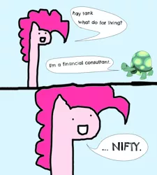 Size: 1000x1112 | Tagged: safe, artist:wollap, derpibooru import, pinkie pie, tank, earth pony, pony, tortoise, comic