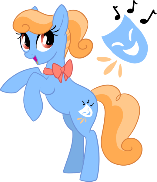 Size: 843x977 | Tagged: safe, artist:srsishere, derpibooru import, oc, oc:triple charm, unofficial characters only, earth pony, pony, bow, cutie mark, digital art, female, mare, ponytail, reference sheet, ribbon, simple background, transparent background