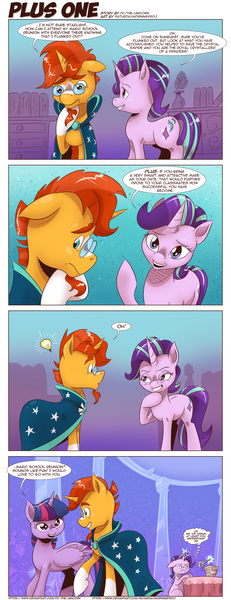 Size: 1387x3600 | Tagged: safe, artist:saturdaymorningproj, derpibooru import, starlight glimmer, sunburst, twilight sparkle, twilight sparkle (alicorn), alicorn, pony, unicorn, backfire, clueless, comfort eating, comic, eating, epic fail, fail, female, food, friendzone, haagen dazs, ice cream, implied shipping, implied starburst, implied straight, implied twiburst, magic, male, mare, open mouth, shipping, shipping denied, speech bubble, stallion, straight, sunburst is a goddamn moron, telekinesis, twiburst