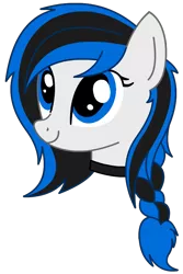 Size: 600x900 | Tagged: safe, artist:rivet97, derpibooru import, oc, oc:rivet svechkar, earth pony, pony, braid, bust, cute, female, looking up, mare, simple background, solo, transparent background