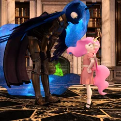Size: 2000x2000 | Tagged: safe, artist:tahublade7, derpibooru import, princess celestia, princess luna, alicorn, anthro, plantigrade anthro, 3d, age regression, armor, book, cewestia, clothes, female, filly celestia, fire, fireplace, hand on hip, image, leaning forward, looking at each other, mary janes, pink-mane celestia, png, shoes, socks, warrior luna, younger