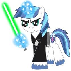 Size: 894x894 | Tagged: safe, artist:ejlightning007arts, derpibooru import, shining armor, pony, jedi, lightsaber, luke skywalker, magic, return of the jedi, simple background, star wars, transparent background, vector, weapon