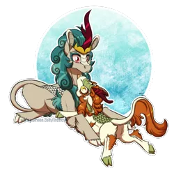 Size: 1474x1463 | Tagged: safe, artist:inuhoshi-to-darkpen, derpibooru import, autumn blaze, rain shine, kirin, sounds of silence, :p, awwtumn blaze, cloven hooves, colored hooves, cute, duo, female, prone, quadrupedal, shineabetes, silly, simple background, slit eyes, sploot, tongue out, transparent background