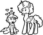 Size: 182x150 | Tagged: safe, artist:crazyperson, derpibooru import, alicorn, pony, unicorn, fallout equestria, fallout equestria: commonwealth, :/, artificial alicorn, black and white, blue alicorn (fo:e), fanfic art, female, floating heart, generic pony, grayscale, heart, heart eyes, mare, monochrome, open mouth, picture for breezies, simple background, tongue out, transparent background, wingding eyes