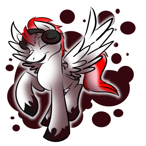 Size: 2000x2000 | Tagged: safe, derpibooru import, oc, oc:swift apex, unofficial characters only, pegasus, pony, eyes closed, happy, headphones, male, simple background, solo, stallion, transparent background, unshorn fetlocks