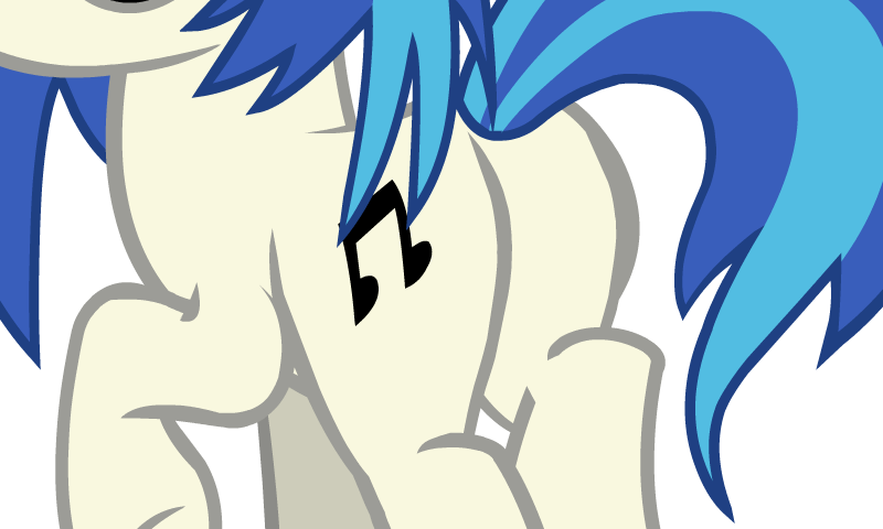 Size: 800x480 | Tagged: safe, derpibooru import, vinyl scratch, pony, butt, plot, raised hoof, raised leg