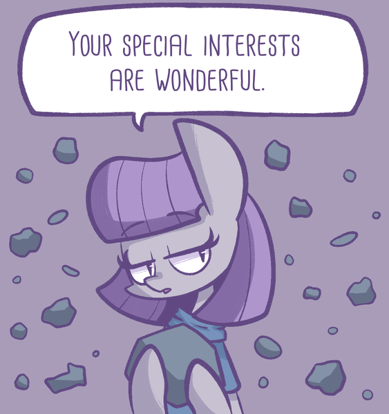 Size: 1185x1263 | Tagged: artist:typhwosion, autism, autistic maud, clothes, derpibooru import, food, maud pie, pie, positive ponies, rock, safe, simple background, soarin', speech bubble, text, that pony sure does love rocks