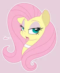 Size: 1383x1677 | Tagged: suggestive, artist:sweetfilthyfun, derpibooru import, fluttershy, pegasus, pony, bedroom eyes, bust, choker, chokershy, eyeshadow, female, floppy ears, heart, looking at you, makeup, mare, open mouth, tongue out