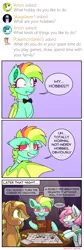 Size: 1000x2984 | Tagged: safe, artist:sickly-sour, derpibooru import, oc, oc:caramel apple, oc:kokomo, oc:sweet pea, unofficial characters only, bat pony, earth pony, pony, ask, bashful, bat wings, board game, bowtie, comic, comic strip, dice, dungeon master, dungeons and dragons, excited, green eyes, map, ogres and oubliettes, pen and paper rpg, pink eyes, pink mane, rpg, scared, spread wings, tabletop game, tumblr, wings, yellow eyes