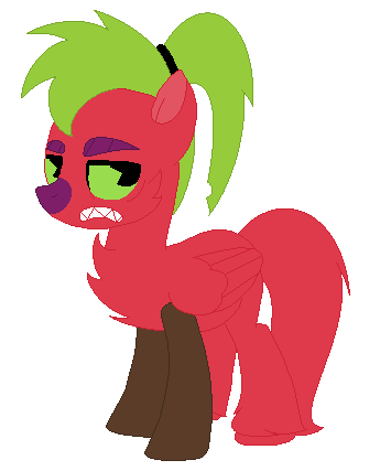 Size: 345x427 | Tagged: safe, artist:eggi-myst3ry, artist:selenaede, derpibooru import, ponified, pegasus, pony, barely pony related, base used, crossover, cuphead, radish, radish dude, studio mdhr