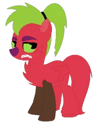 Size: 345x427 | Tagged: safe, artist:eggi-myst3ry, artist:selenaede, derpibooru import, ponified, pegasus, pony, barely pony related, base used, crossover, cuphead, radish, radish dude, studio mdhr