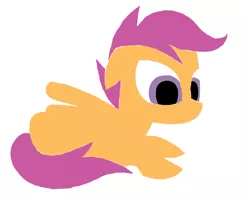 Size: 942x746 | Tagged: safe, derpibooru import, scootaloo, pegasus, pony, abstract, female, filly, simple background, solo, white background