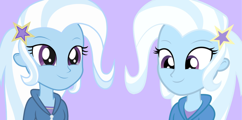 Size: 2560x1276 | Tagged: safe, derpibooru import, edit, trixie, equestria girls, self paradox