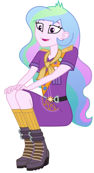 Size: 1084x1994 | Tagged: safe, artist:sketchmcreations, derpibooru import, edit, editor:slayerbvc, vector edit, princess celestia, equestria girls, legend of everfree, boots, camp everfree outfits, clothes, female, no makeup edit, principal celestia, shoes, solo, vector