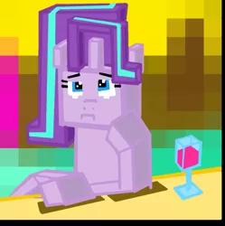 Size: 1105x1110 | Tagged: safe, artist:rony ram, derpibooru import, starlight glimmer, pony, minecraft, quality, solo