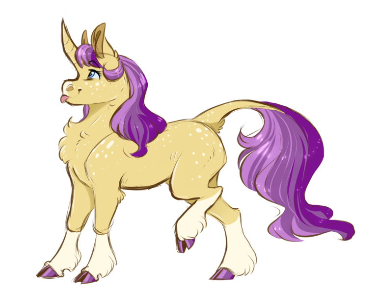 Size: 2940x2292 | Tagged: safe, artist:vindhov, derpibooru import, oc, unofficial characters only, classical unicorn, pony, unicorn, :p, blank flank, chest fluff, clothes, cloven hooves, colored hooves, commission, female, filly, freckles, leonine tail, mare, offspring, parent:sunburst, parent:twilight sparkle, parents:twiburst, realistic horse legs, silly, simple background, snip (coat marking), socks (coat marking), solo, tongue out, transparent background, unshorn fetlocks