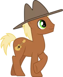 Size: 1600x1971 | Tagged: safe, artist:chainchomp2, derpibooru import, meadow song, earth pony, pony, the last roundup, background pony, cowboy hat, hat, male, simple background, solo, stallion, transparent background, vector