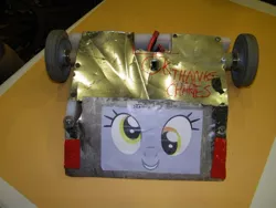 Size: 900x675 | Tagged: safe, derpibooru import, derpy hooves, pony, robot, battlebots, creation, irl, photo