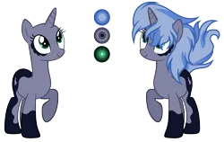 Size: 3420x2160 | Tagged: safe, artist:diamond-chiva, derpibooru import, oc, oc:moonlight lila, pony, unicorn, bald, female, mare, offspring, parent:good king sombra, parent:king sombra, parent:princess luna, parents:lumbra, reference sheet, simple background, solo, transparent background