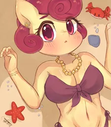 Size: 1753x2000 | Tagged: adorasexy, anthro, artist:choyamy, beach, belly button, bikini, blushing, breasts, busty posey shy, clothes, cute, derpibooru import, female, milf, poseybetes, posey shy, sexy, solo, solo female, suggestive, swimsuit