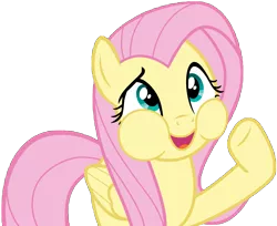 Size: 10921x8910 | Tagged: safe, artist:famousmari5, derpibooru import, fluttershy, pegasus, pony, discordant harmony, absurd resolution, cute, female, hooves, mare, open mouth, puffy cheeks, raised hoof, shyabetes, simple background, solo, stuffing, transparent background, underhoof, vector