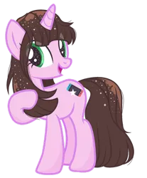 Size: 1024x1236 | Tagged: safe, artist:nini-the-kitten, derpibooru import, oc, oc:megan, pony, unicorn, female, hooves, mare, raised hoof, simple background, solo, transparent background