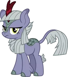 Size: 1328x1500 | Tagged: safe, artist:cloudyglow, derpibooru import, limestone pie, kirin, sounds of silence, cloven hooves, colored hooves, female, kirinified, looking at you, simple background, solo, species swap, transparent background, unamused, vector