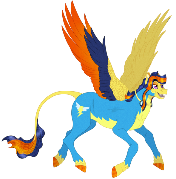 Size: 1157x1176 | Tagged: safe, artist:bijutsuyoukai, derpibooru import, oc, pegasus, pony, colored wings, female, magical lesbian spawn, mare, multicolored wings, offspring, parent:spitfire, parent:twilight sparkle, parents:twifire, simple background, solo, transparent background, wings
