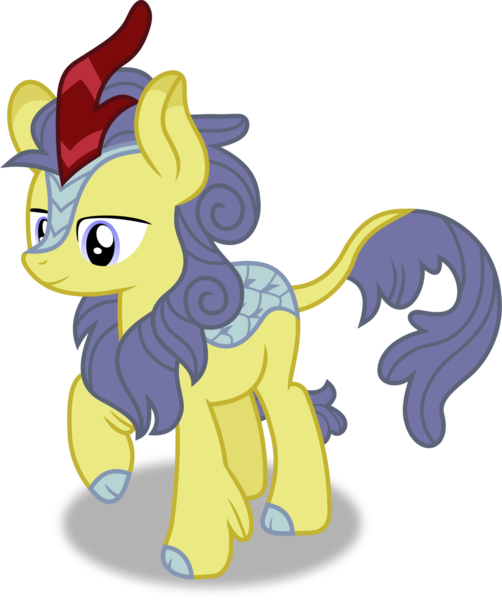 Size: 1128x1347 | Tagged: safe, artist:frownfactory, derpibooru import, comet tail, kirin, .svg available, background pony, cloven hooves, colored hooves, horn, image, kirinified, male, raised hoof, simple background, solo, species swap, svg, transparent background, vector