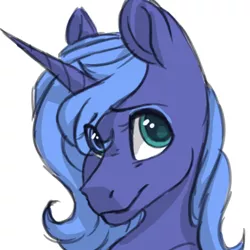 Size: 512x512 | Tagged: safe, artist:ebonytails, derpibooru import, princess luna, alicorn, pony, bust, cropped, s1 luna, simple background, solo, white background