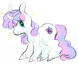 Size: 1280x1045 | Tagged: safe, artist:slughusband, derpibooru import, sweetie belle, pony, unicorn, cute, diasweetes, female, filly, simple background, solo, starry eyes, unshorn fetlocks, white background, wingding eyes