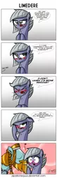 Size: 1675x5182 | Tagged: safe, artist:zsparkonequus, derpibooru import, limestone pie, rockhoof, earth pony, pony, blushing, comic, crack shipping, female, kiss on the cheek, kissing, limehoof, limetsun pie, male, mare, shipping, signature, speech bubble, stallion, straight, surprise kiss, tsundere